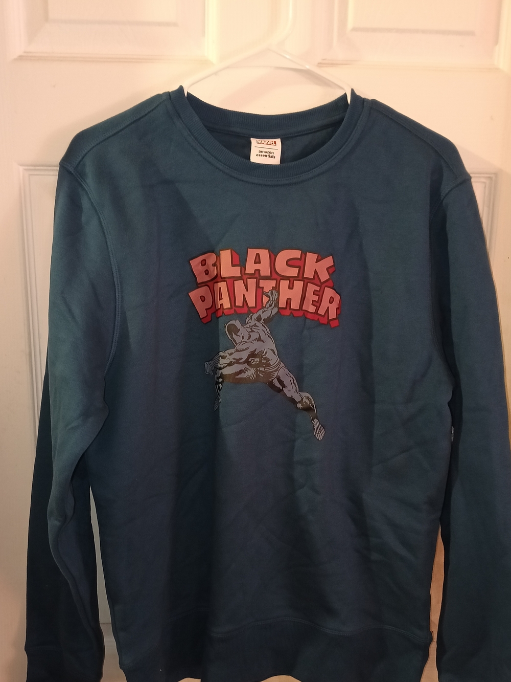Amazon Essentials Black Panther Graphic Crewneck Sweatshirt - Teal